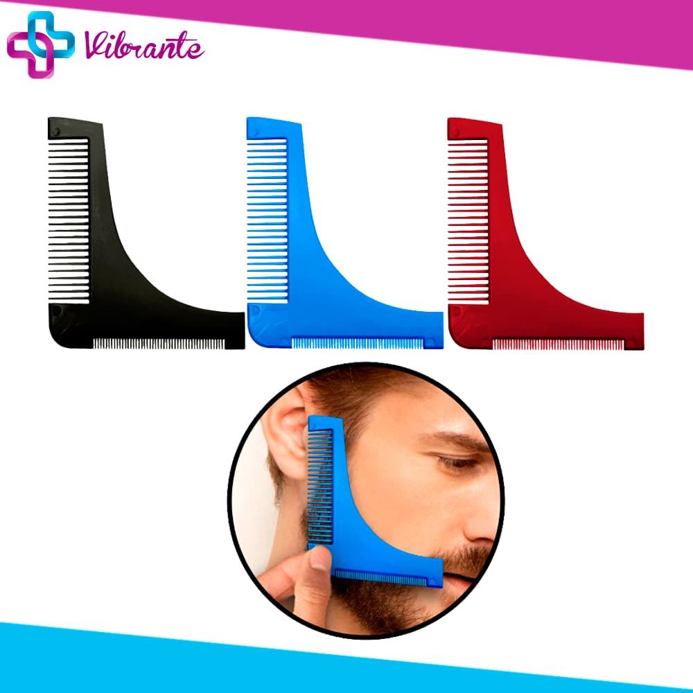 Pente Modelador Alinhador Aparador de Barba e Bigode - Profissional - Barbearia - Barbeiro
