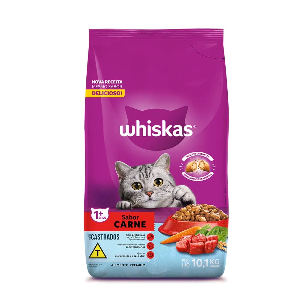 Ração Whiskas para Gatos - Variedade de Sabores 10.1kg PRODUTO ORIGINAL LACRADO