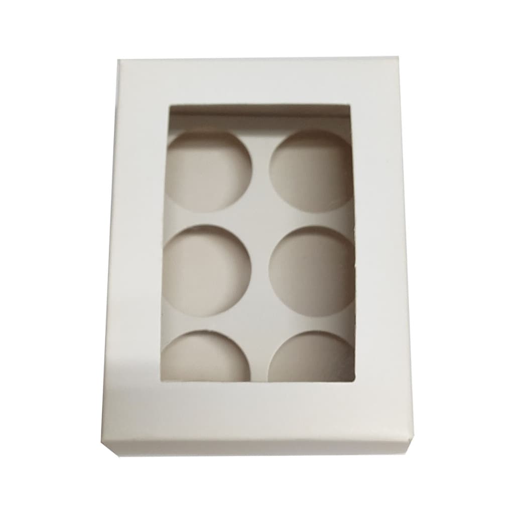 Caixa para 06 Doces 11x8x4,5 com Berço e Visor PET Com 10