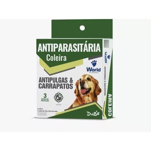Coleira Dugs Antipulgas E Carrapatos P/ Cães - 56cm
