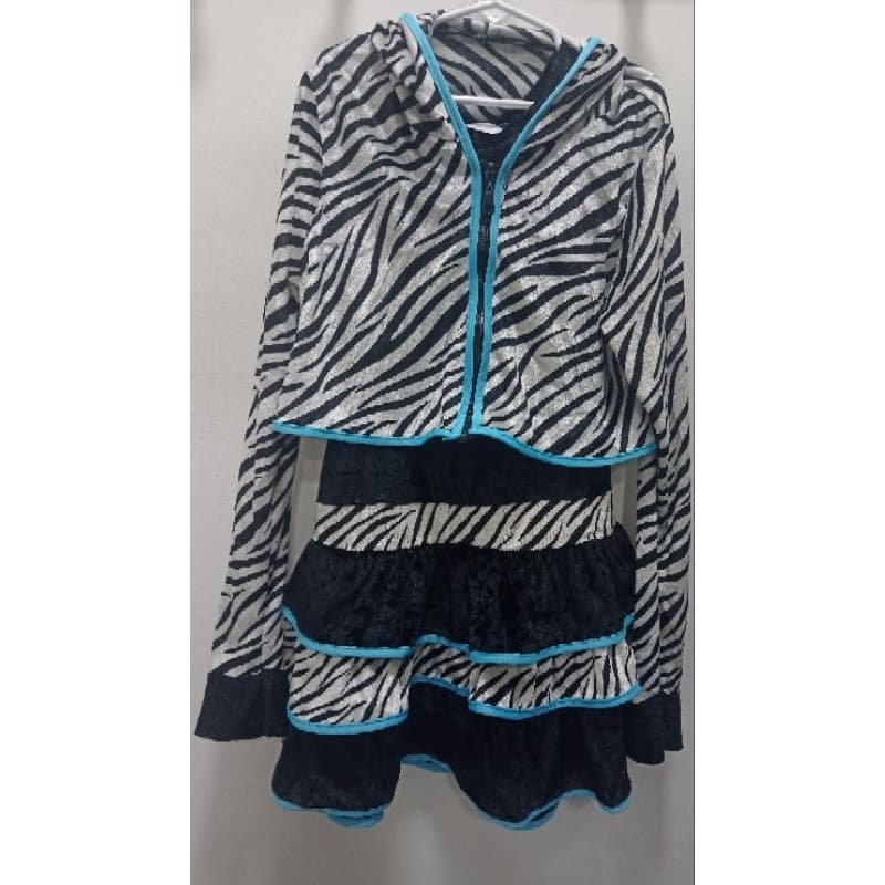 Vestido infantil Fantasia de Zebra tamanho 8/10