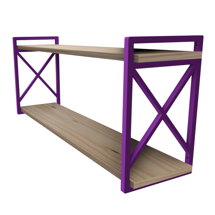 Prateleira Estilo Industrial Madeira 20x115cm Resistência e Estilo para sua Casa LIVE
