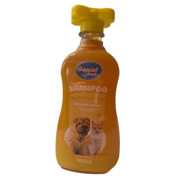 SHAMPOO PARA CACHORRO E GATO NEUTRALIZADOR DE ODORES 500ML GENIAL