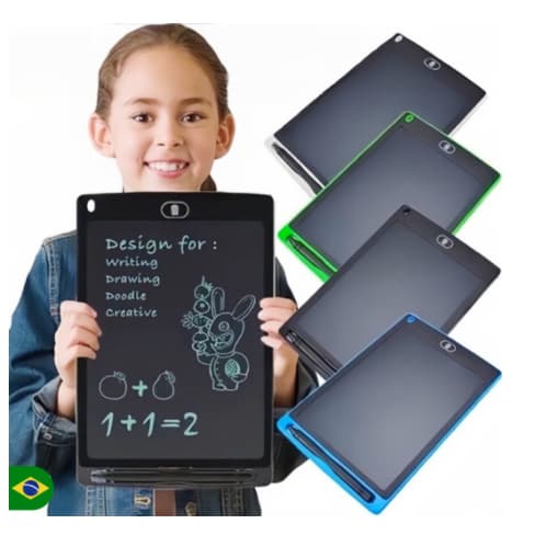 Lousa Mágica Tela Lcd Tablet Infantil De Escrever E Desenhar 12 polegadas