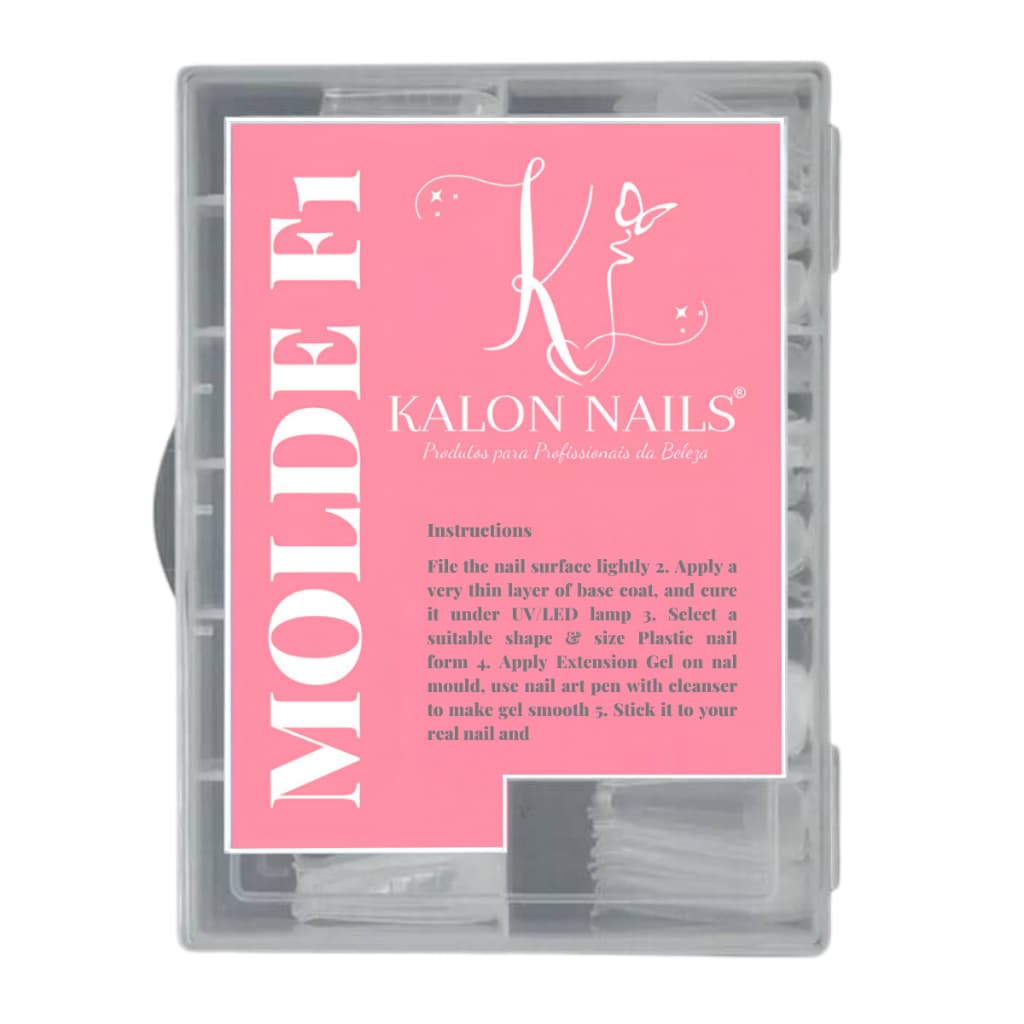 100 Moldes F1 Unhas De Porcelana Gel Moldado Polygel