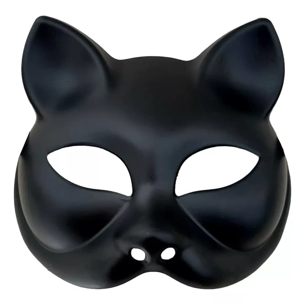 Máscara Sensual Mulher Gata Fantasia Cosplay Festa Adulta Cor Preto