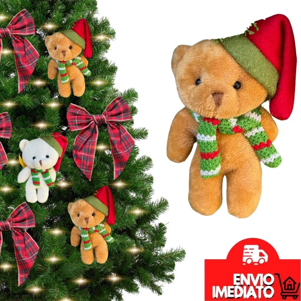 Enfeite Natal Urso Natalino Pendente Árvore de Natal Guirlanda Decoração
