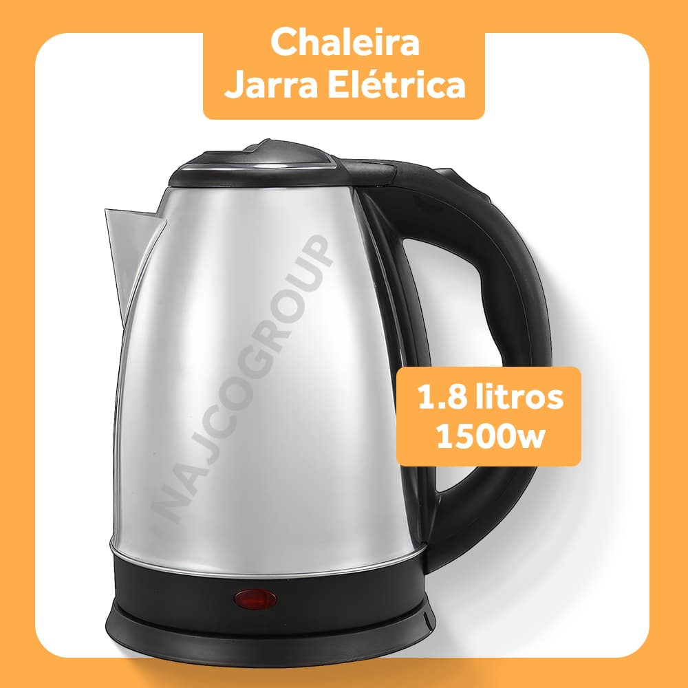 Chaleira elétrica 110w Jarra 1,8L INOX