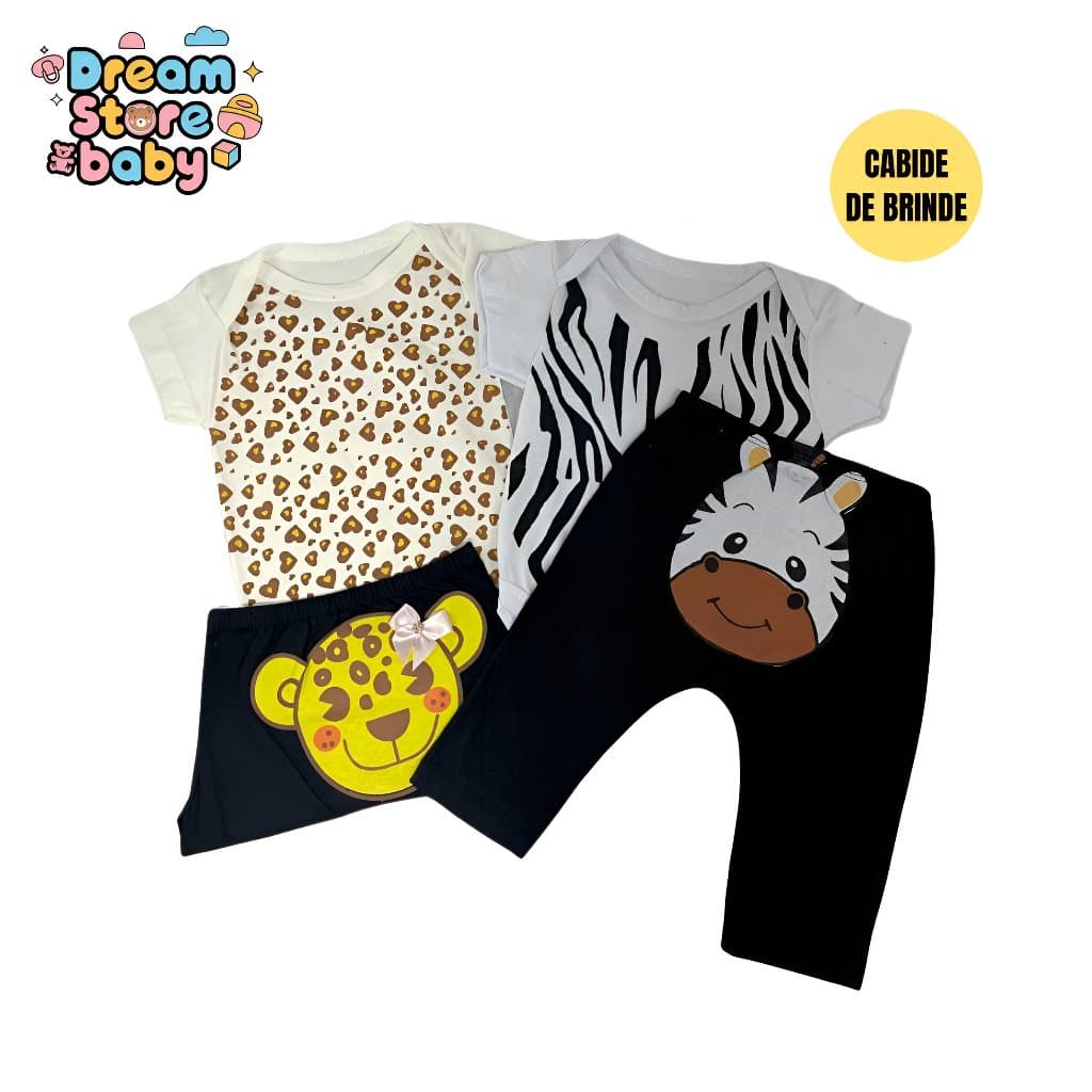 Conjunto Bebê Canelado Body + Calça Mijão Estampado 100% Algodão -  Roupa De Bebê Menina - Coleção Sapekinha