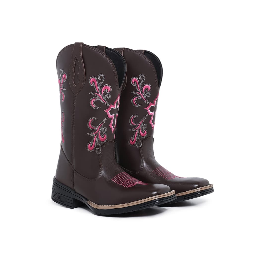 bota texana cruzeta feminina country montaria