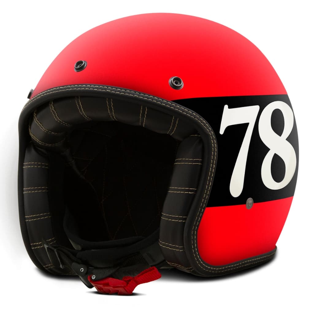 Capacete Moto Aberto Etceter Custom Seven Eight Estiloso Moderno Feminino Masculino Com Acessórios