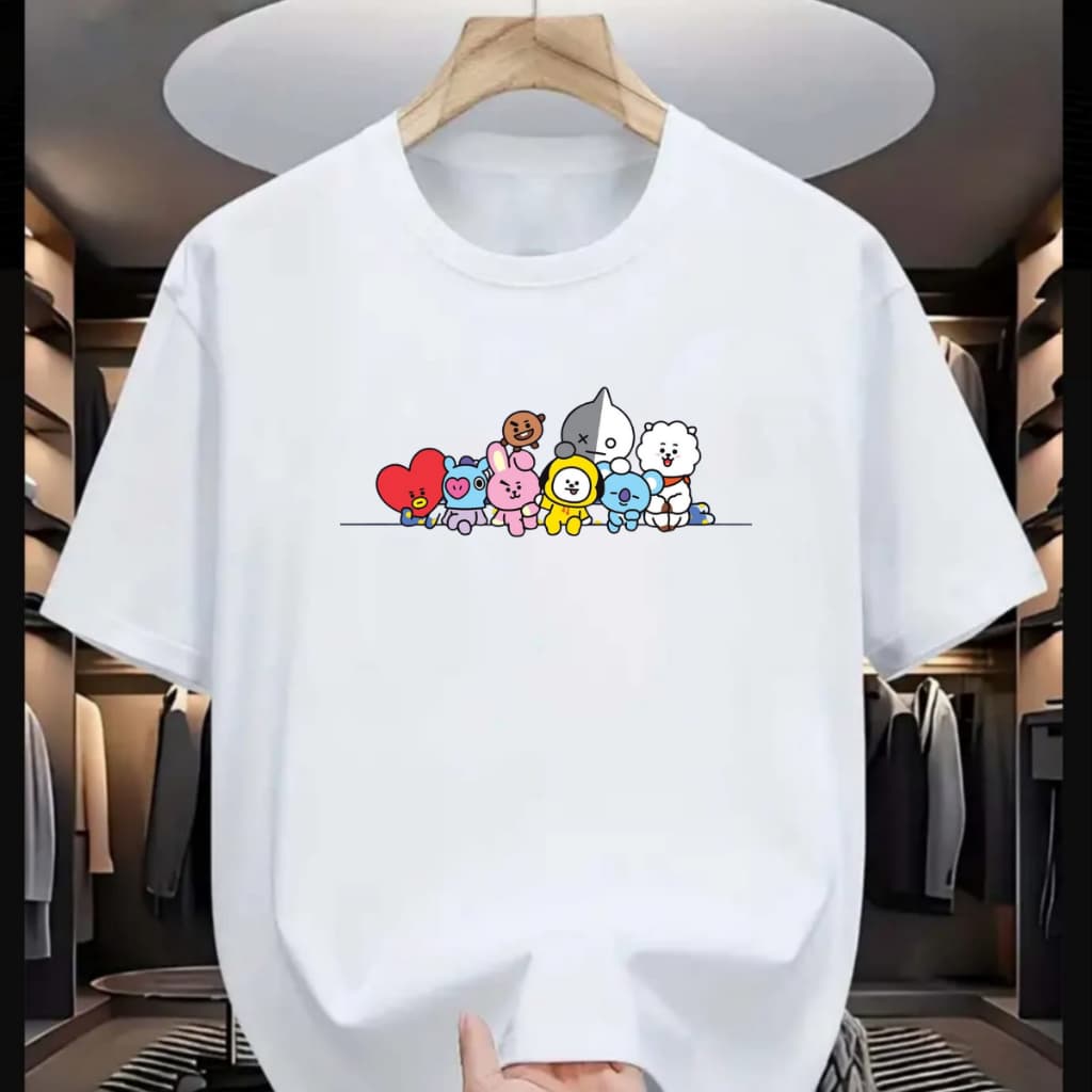 Camiseta Unissex Bixinhos Colorido Fofo 100% Algodão