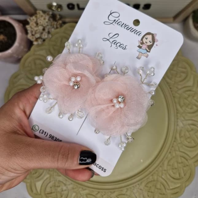 Arranjo de Flores / Laço para Casamento / Acessório de cabelo Infantil e Adulto