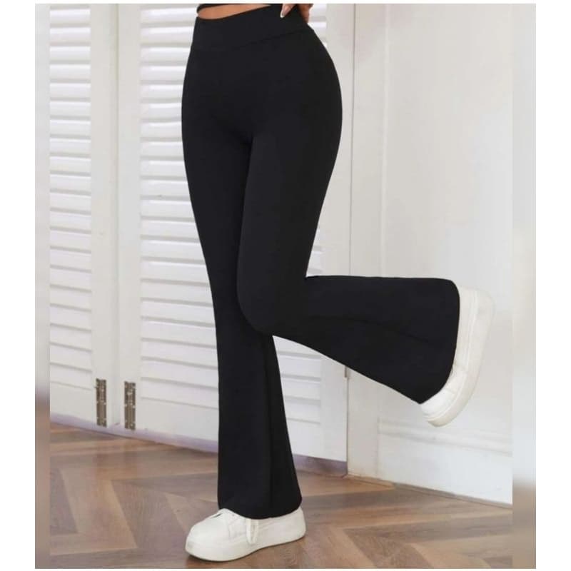 calça legging FLARE cintura alta adulto flanelada térmica