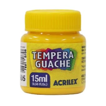 TINTA GUACHE TEMPERA 15 ML AMARELO OURO ACRILEX C/ 12