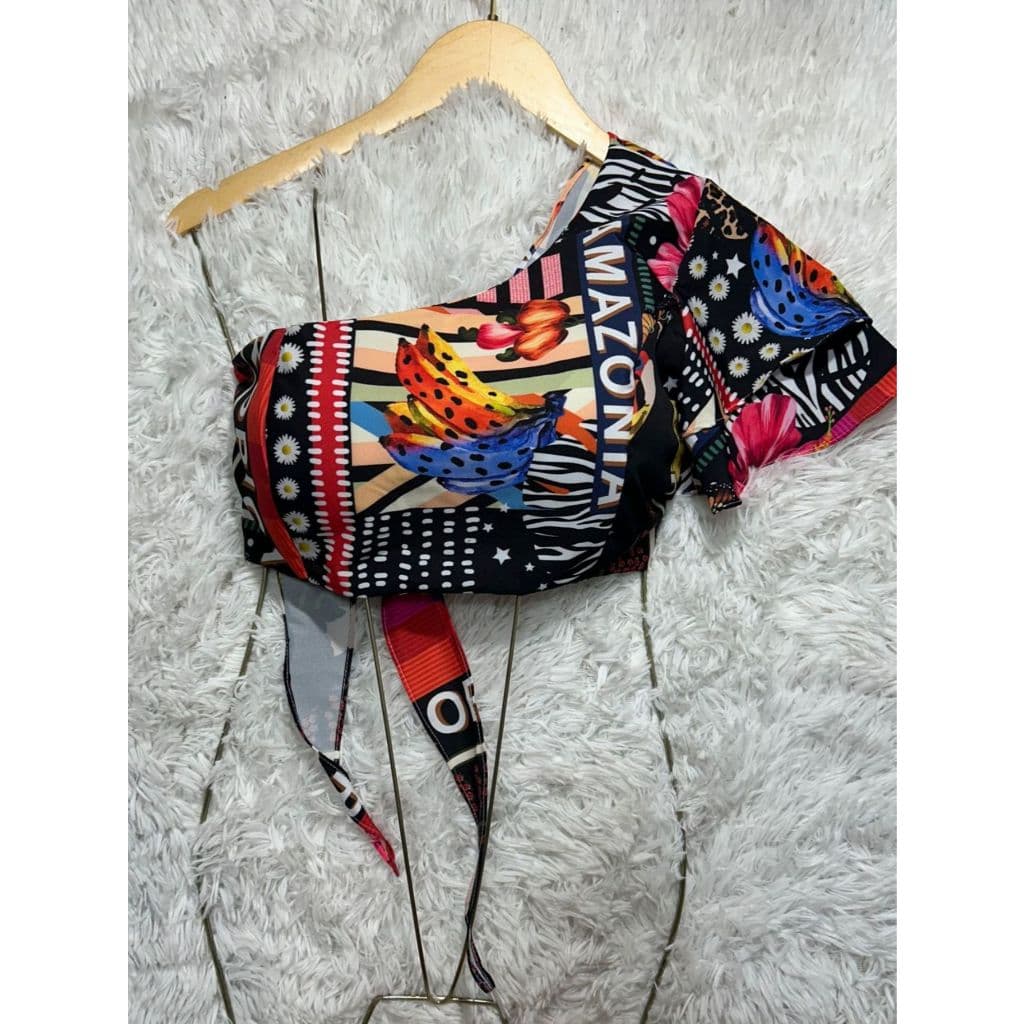 Cropped Floral Frutas