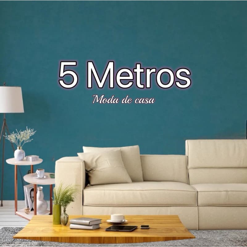 Papel de Parede Verde Turquesa  5 METROS x 45CM Adesivo Autocolante para Sala, Quarto, Cozinha ou Banheiro