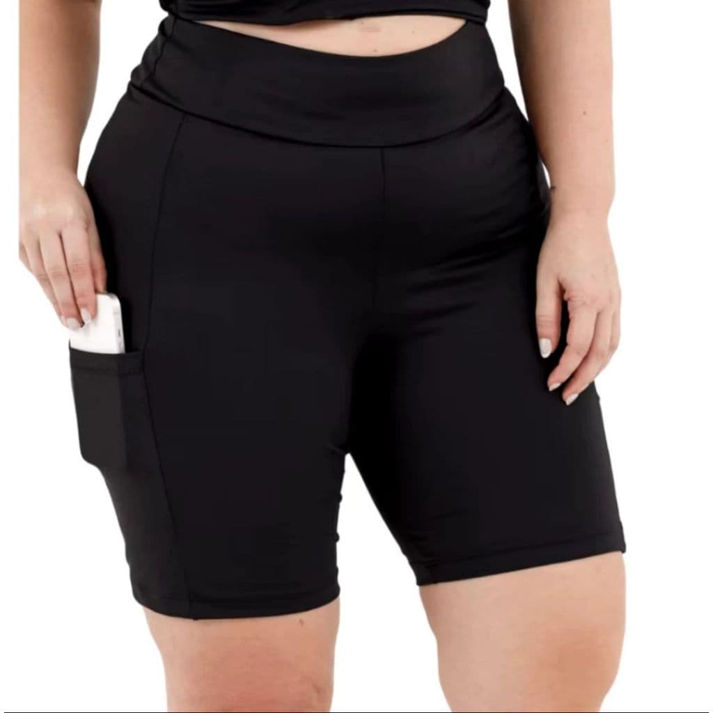 Bermuda Plus Size Com Bolso Lateral Academia Treino GG ao G3