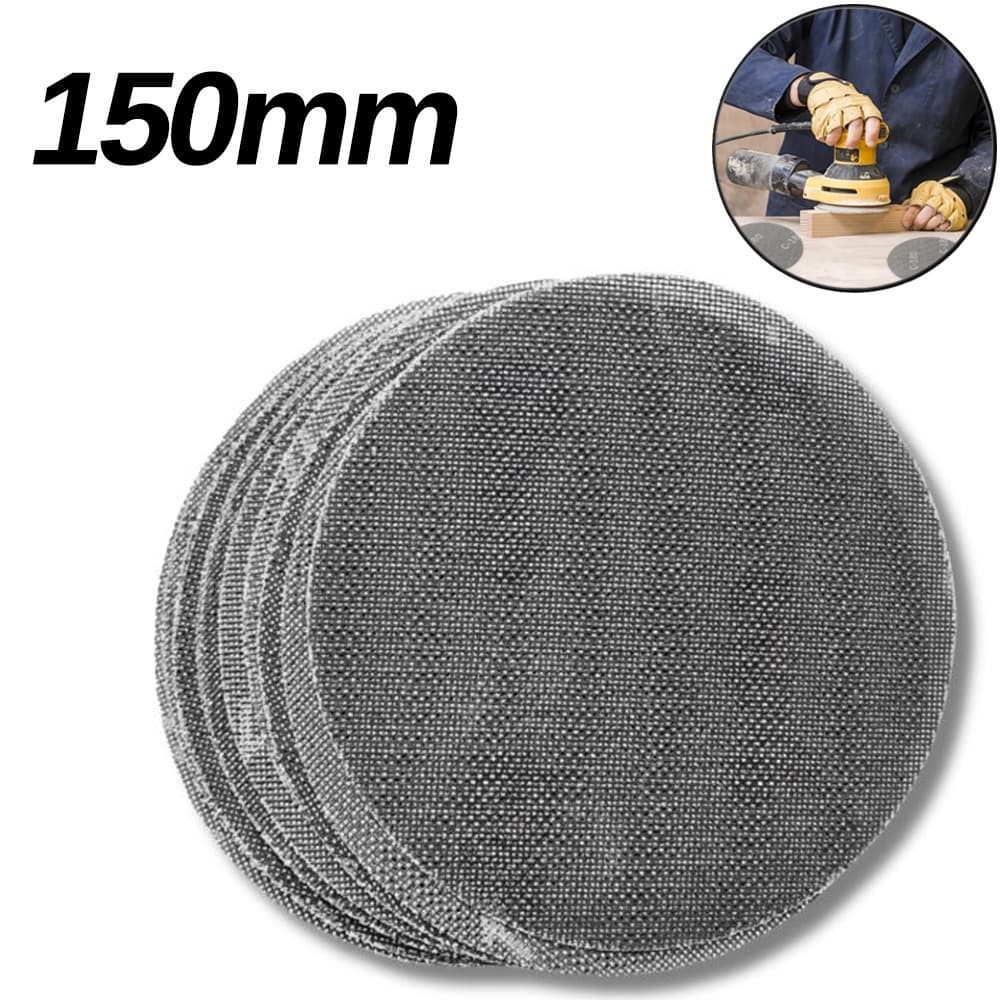 Kit 10 Discos de Lixa Abrasivos Telados com Sistema de Fixação para Lixadeiras 150mm Grão 400 - Starfer