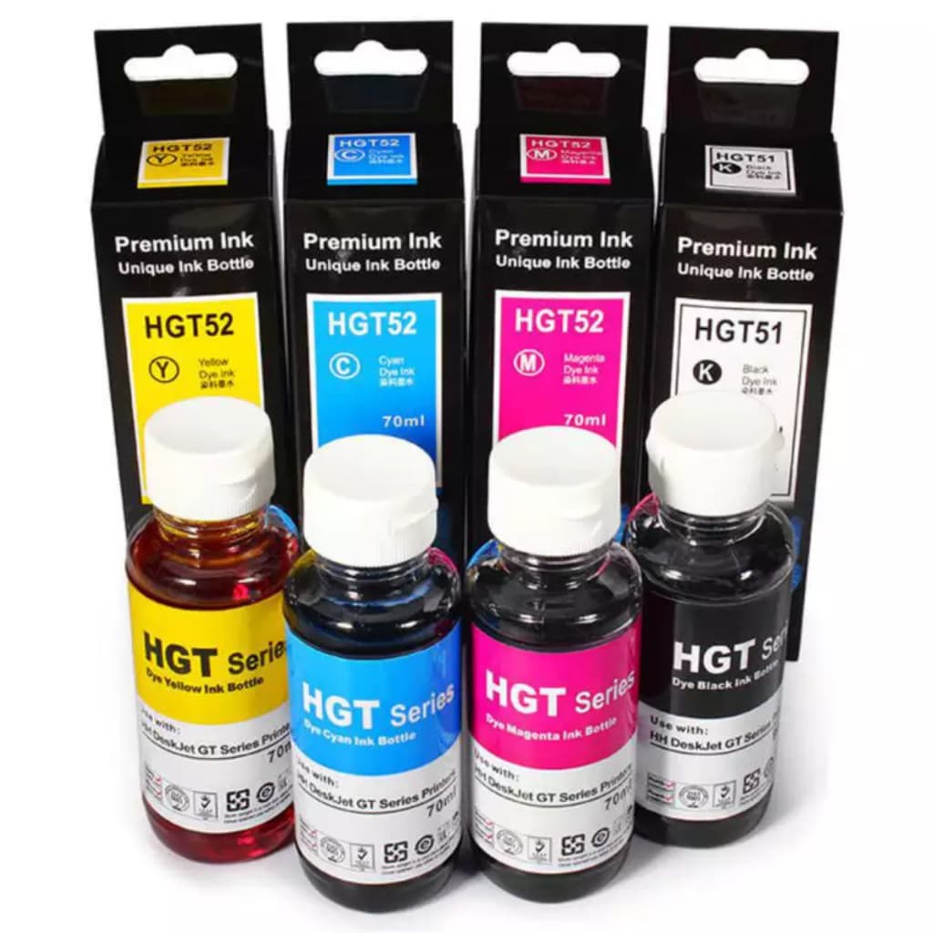 4 Tinta Compatível Para Uso em HP GT51 GT52 Deskjet GT 5822 M0h54al M0h55al M0h56al M0h57al 5822