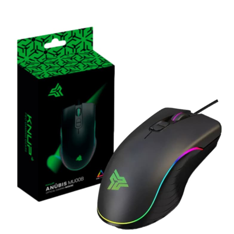 Mouse Gamer com Fio USB 4800 DPI para Jogos Ultrarrápido com  Led RGB PC Videogame- MU008