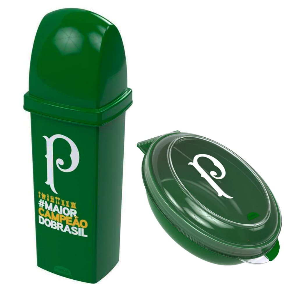 Kit Porta Escova Multiuso e Saboneteira Palmeiras Oficial