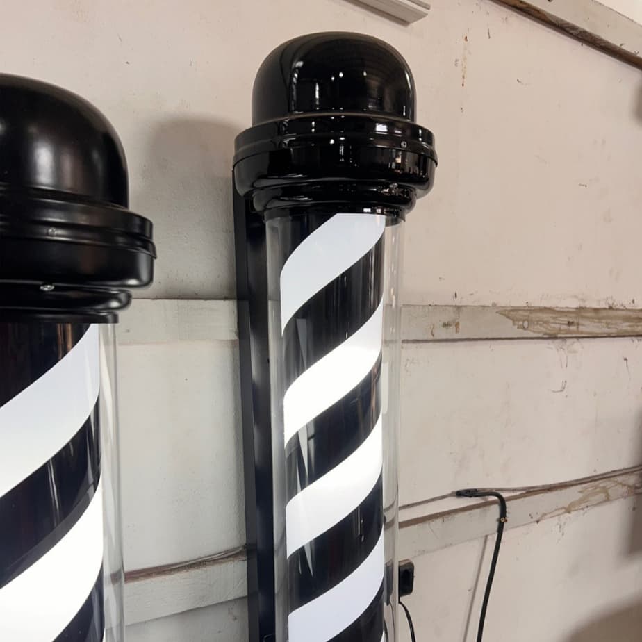 Barber Pole 80cm Big All Black Megan