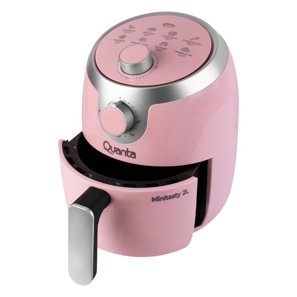 Fritadeira Eletrica Quanta Air Fryer Minitast / 2 Litros / 1000W / 220V ~ 50/60Hz - Rosa