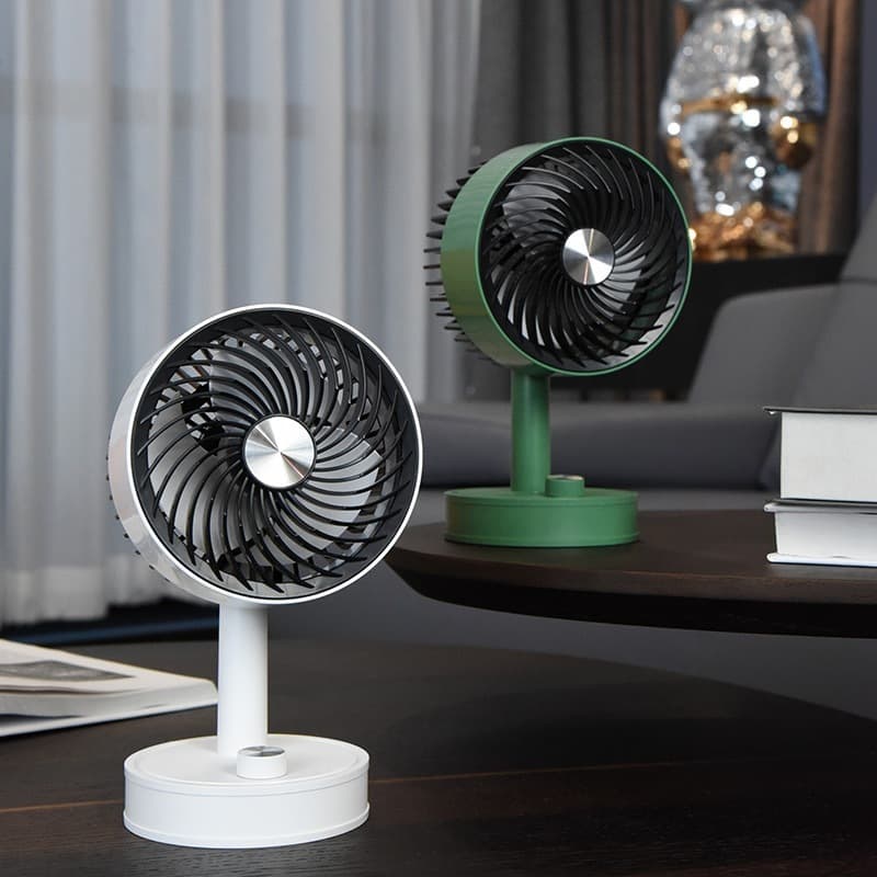 Ventilador de Mesa Portátil Diâmetro 23 cm Recarregavel 3 Velocidade Super Forte J