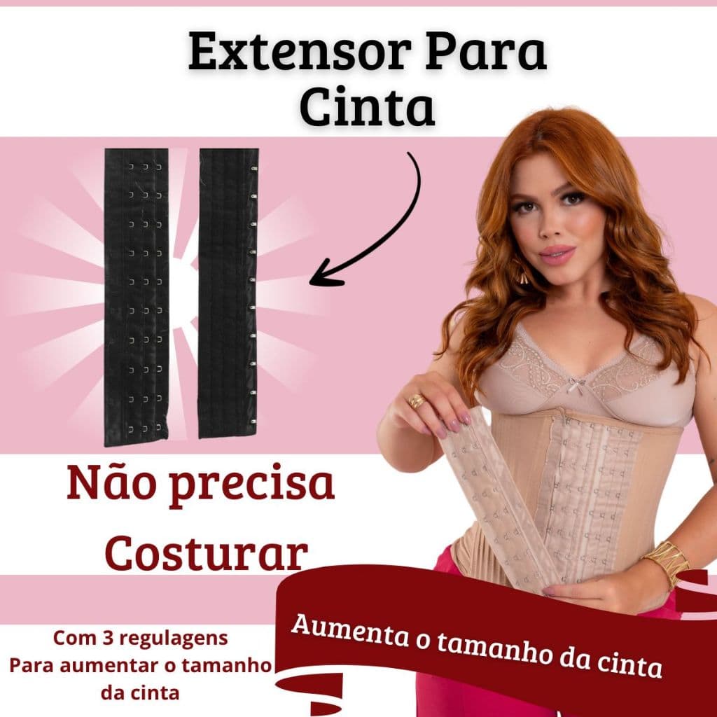 Extensor | Alargador de Cinta Modeladora | Extensores FECHO TRIPLO