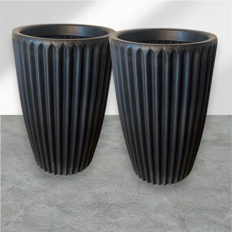 Kit 2 Vasos Para Plantas Decorativos 3D  Jardim Coluna Romana N2