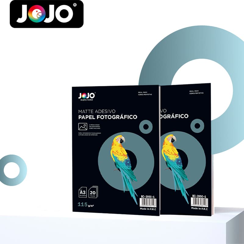 Papel Fotográfico Adesivo Matte(Fosco) A3 115g JOJO 100 Folhas (PAPEL ADESIVO)