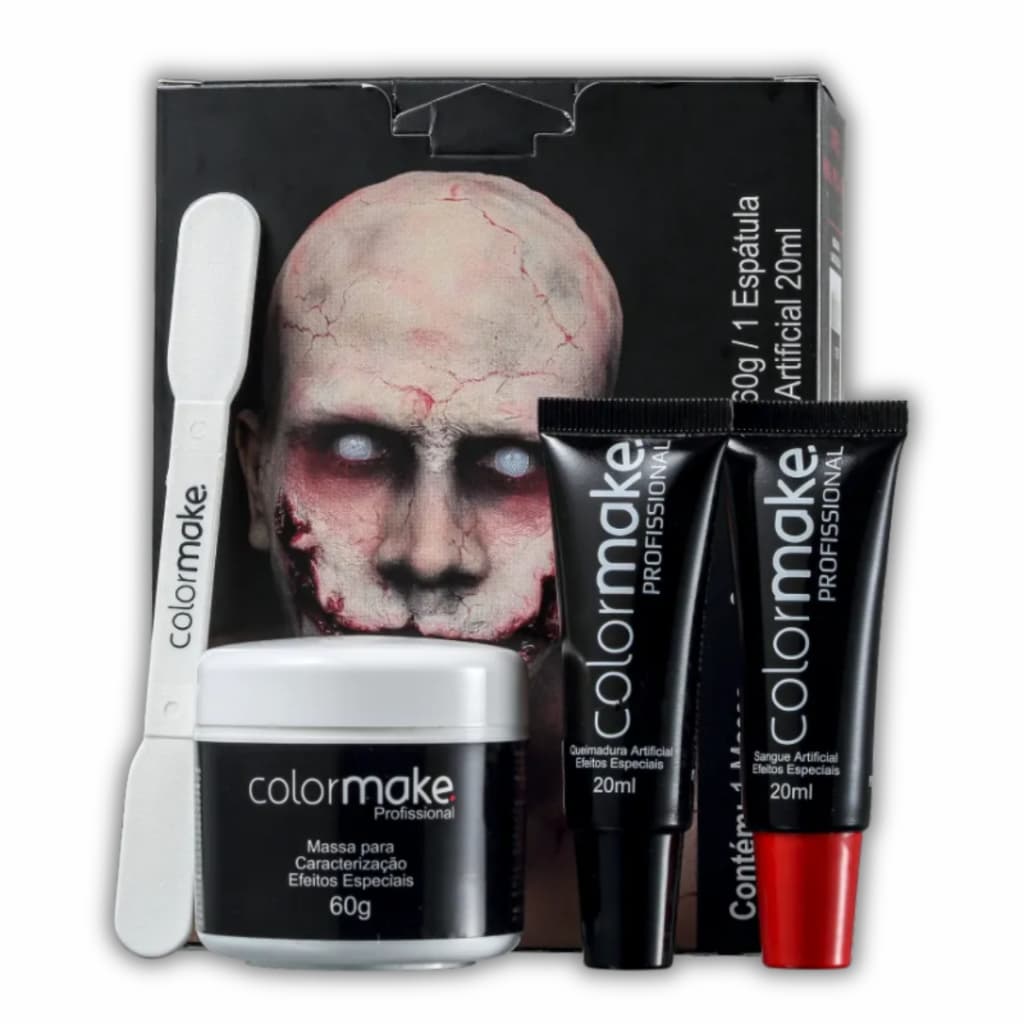 Kit Efeitos Especiais Cenográfico Massa Para Caracterização Halloween Colormake