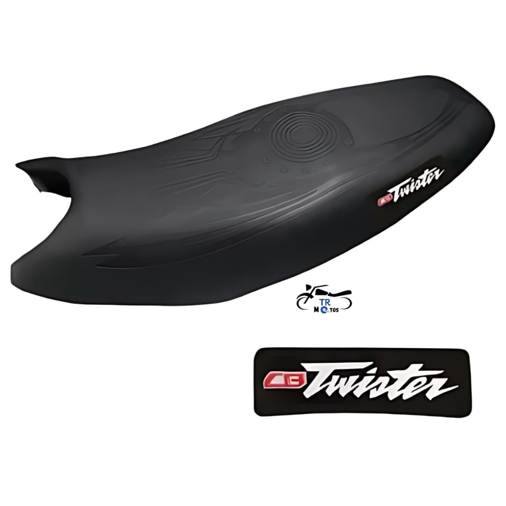 Capa Banco Emborrachada Moto Cb Twister 250 2001-2019 Com Logo Cb Twister