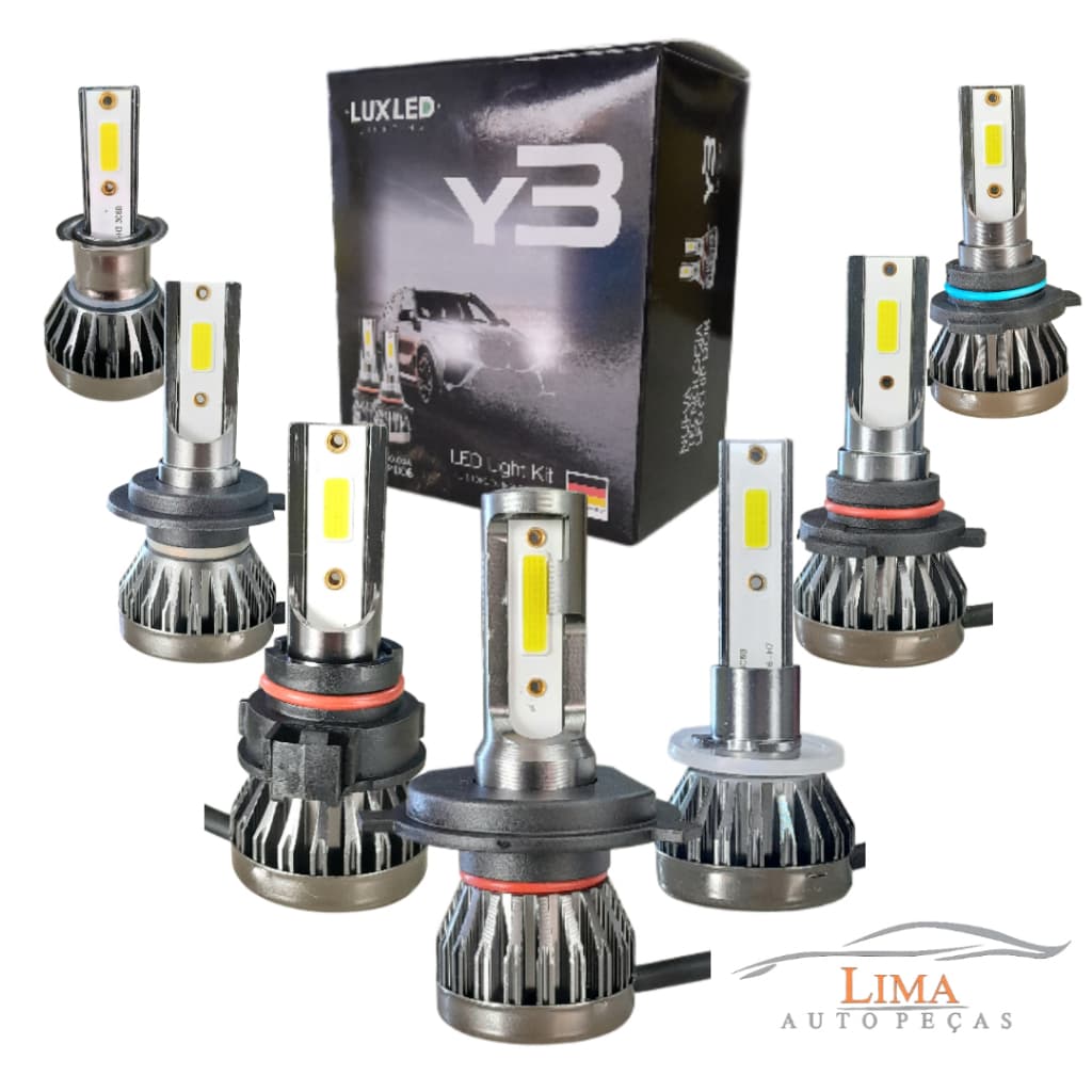 Kit 2x Lâmpada Led Y3 Chip Dob 12v 22000lm 36w 6500k  Todos Modelos