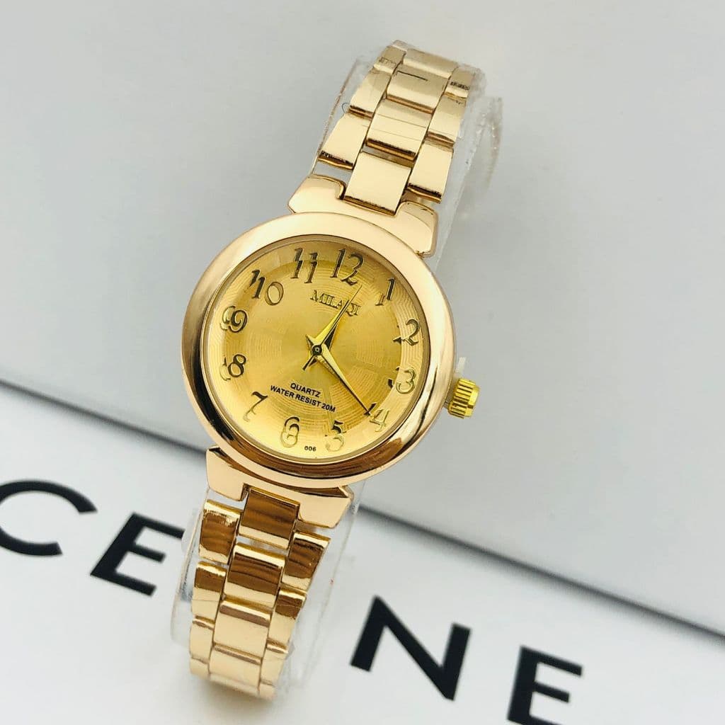 Rel贸gio Feminino A Prova D'谩gua Dourado聽Rose