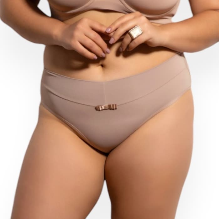 Calcinha Cós Alto de Microfibra Tanga Confort Cintura Alta Calçola Feminina