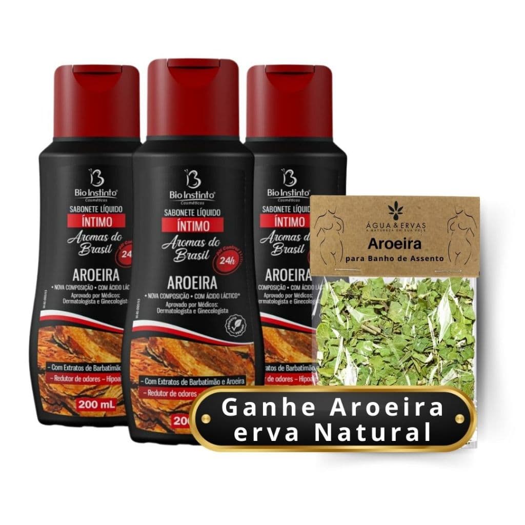 3 Sabonete Íntimo de Aroeira Líquido Higiene Total