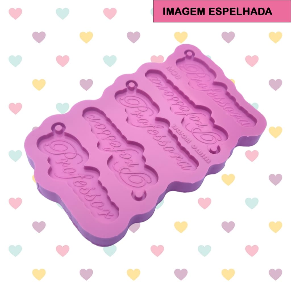 Paleta Professora e Professor (7cm) 5 cavidades - Chaveiro com argola e gravação