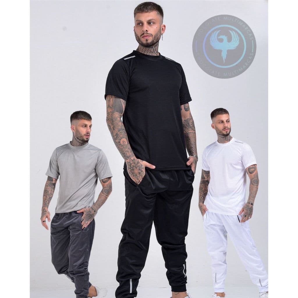 Conjunto Masculino (Calça+Camisa) Tecido Frio Leve e Confortavel