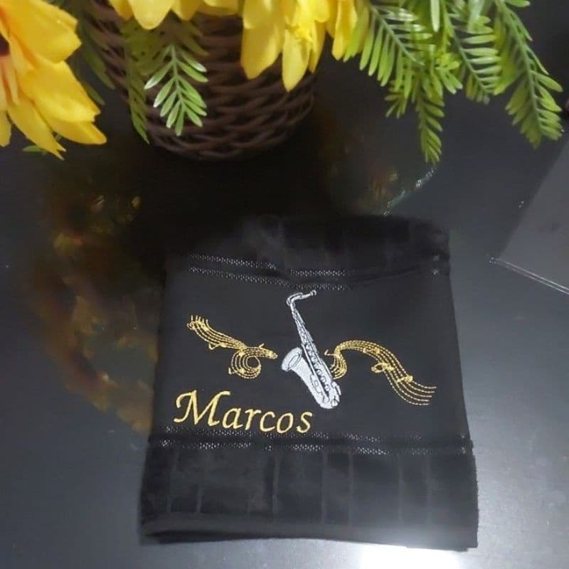 Toalhinhas bordadas Personalizadas - Instrumentos Musicais