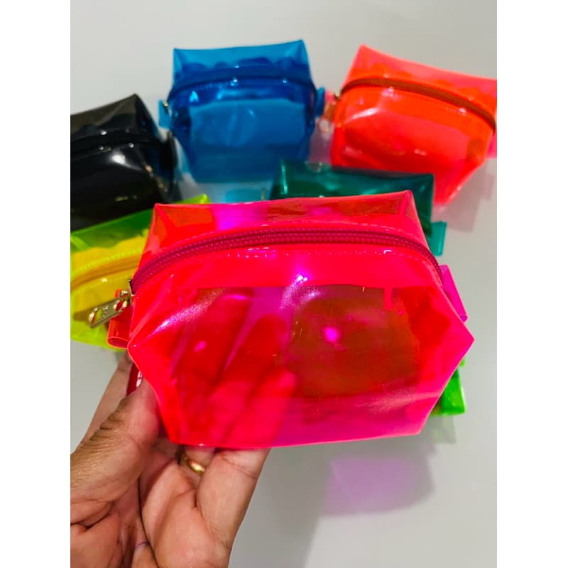 25 Unidades de Mini Necessaire Box PVC Neon porta balas, Coloridas, Divertidas/Festas/eventos/aniversário