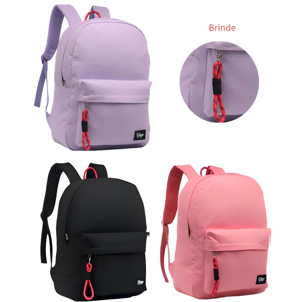 MOCHILA JUVENIL FEMININA ESCOLAR LISA LONA
