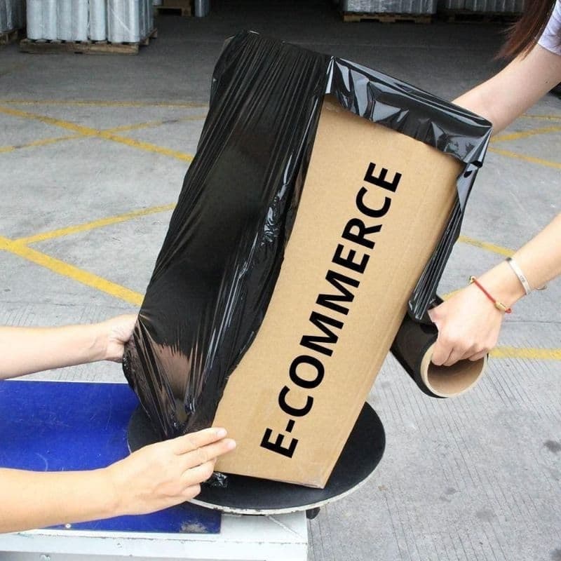 FILME STRETCH PRETO PARA EMBALAGENS DE E-COMMERCE E PALETIZAÇÃO 200mts / LINHA PREMIUM COM FECHAMENTO TOTAL