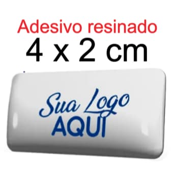 ADESIVOS RESINADOS 4x2 cm ( 50/100/200 UNIDADES)