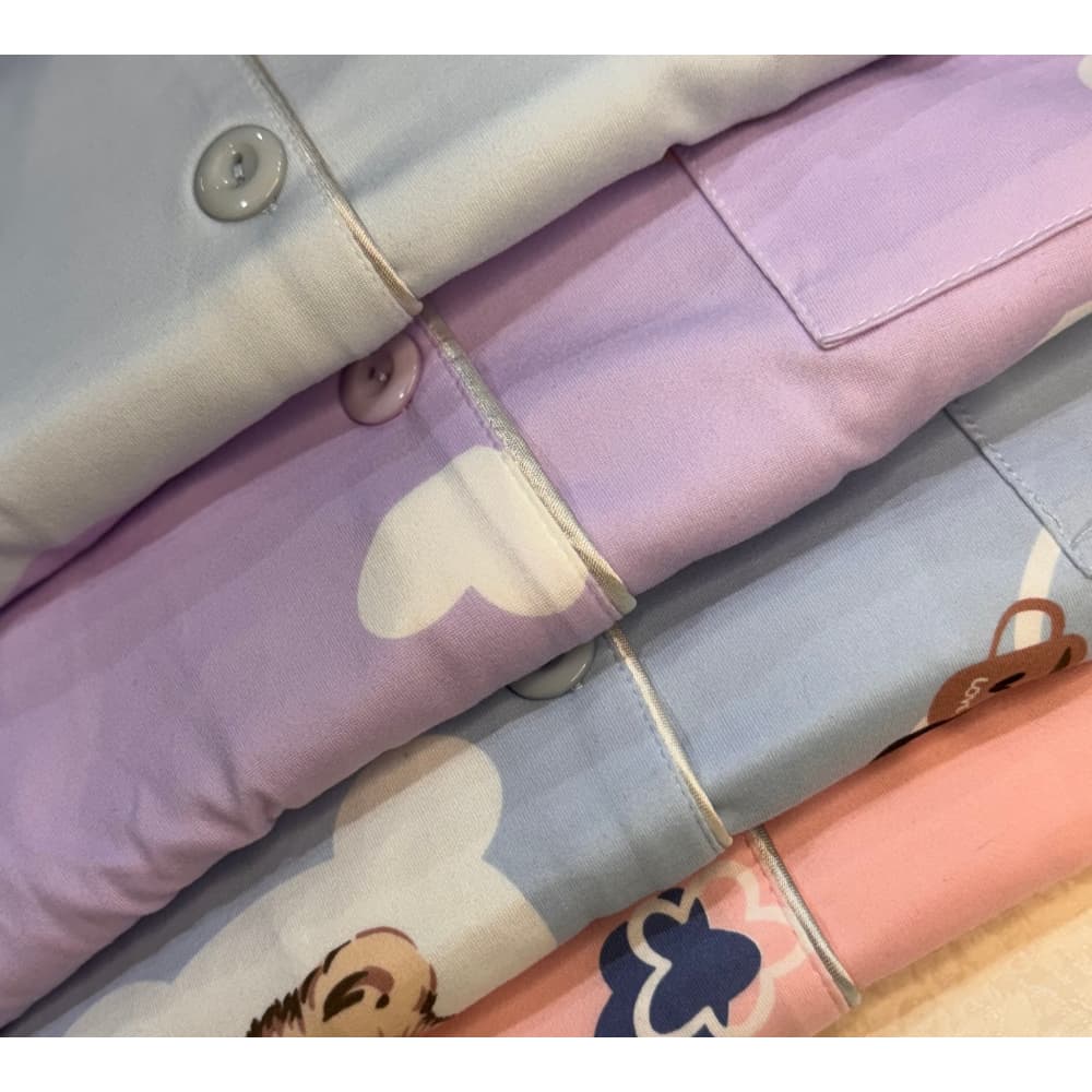 Pijama Americano Feminino com Botões Funcionais | Estampas Variadas