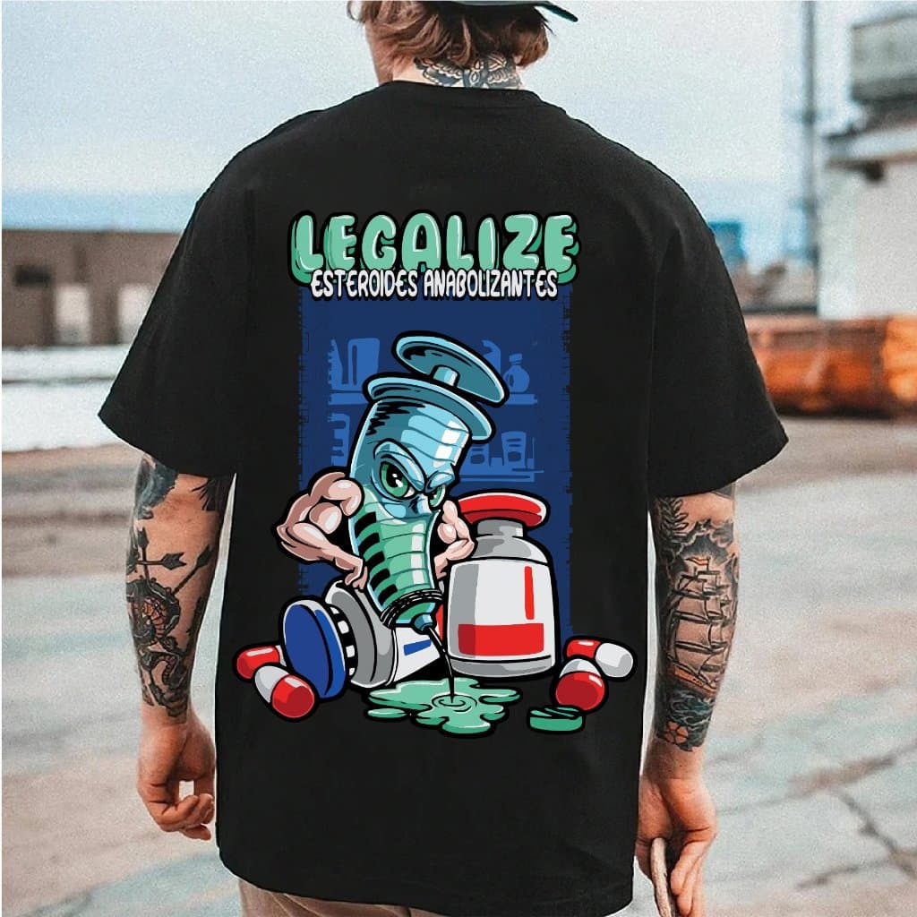 Camiseta Masculina Básica Streetwear Algodão Adulto Plus Size Infantil Legalize Anabol Academia Treino
