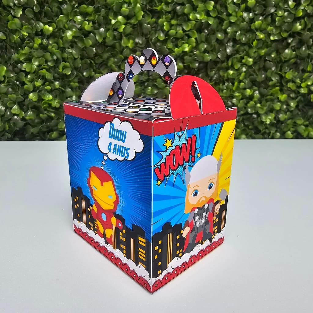 Caixa Lanchinho HEROIS VINGADORES BABY - Personalizados - Festa infantil - Aniversário - Lembrancinha