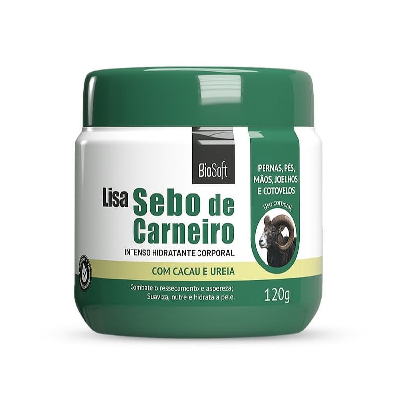 Sebo De Carneiro Intenso Hidratante Corporal Creme Lisa Bio Soft 120g