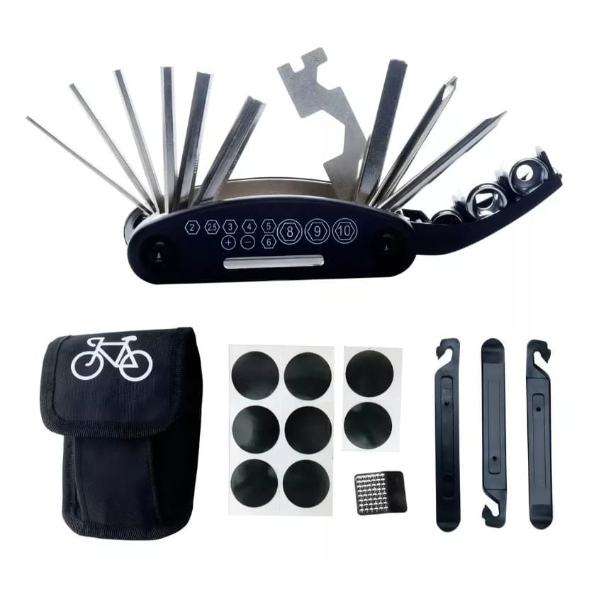Kit Ferramentas de reparos e remendos para Bike Bicicleta